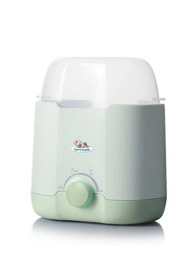 Cute 'n' Cuddle Portable Baby Milk Warmer Fast Electric Portable Milk Warmer for Travel  Dual Heating for Breast Milk & Water | Fast Bottle Warmer with Glass Lid & Steam Holder | Plug-in Design, BPA-Free, Ideal for Home & Travel Use  Newborns & Toddlers, USB Charging, Temperature Control, Travel Friendly  Ideal for Newborns, Infants & Toddlers - Image 1